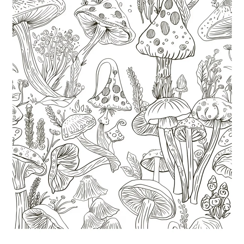 Mushroom Pattern Art Print wallpaper 8 rolls